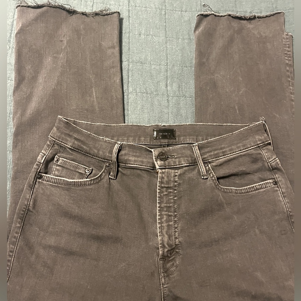 MOTHER wide leg grey jeans size 28